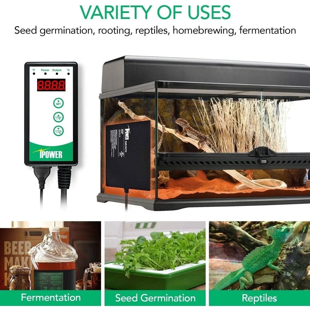 iPower‎ Digital Heat Mat Thermostat Controller Seed Germination Reptiles Brewing